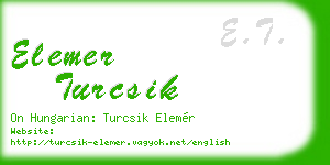 elemer turcsik business card